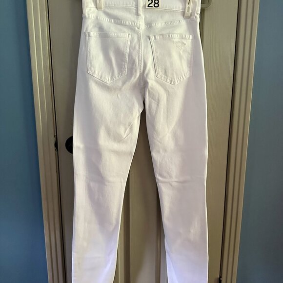 NEW GAP Mid Rise Vintage Slim Jeans Optic White Size 28/6 Tall - Picture 5 of 8